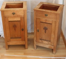 nacht tisch PAAR alt antik mini kommode massiv holz top vintage deko z herrichte