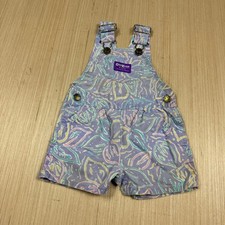 Vintage 80s 90s Oshkosh B'gosh Overalls Shortalls Bib Made in USA aop 18 months