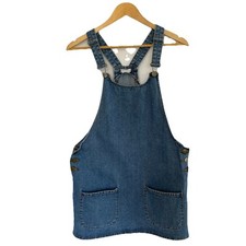 COOPERATIVE Urban Outfitters Womens Medium Denim Jean Front Pocket Overall Dress