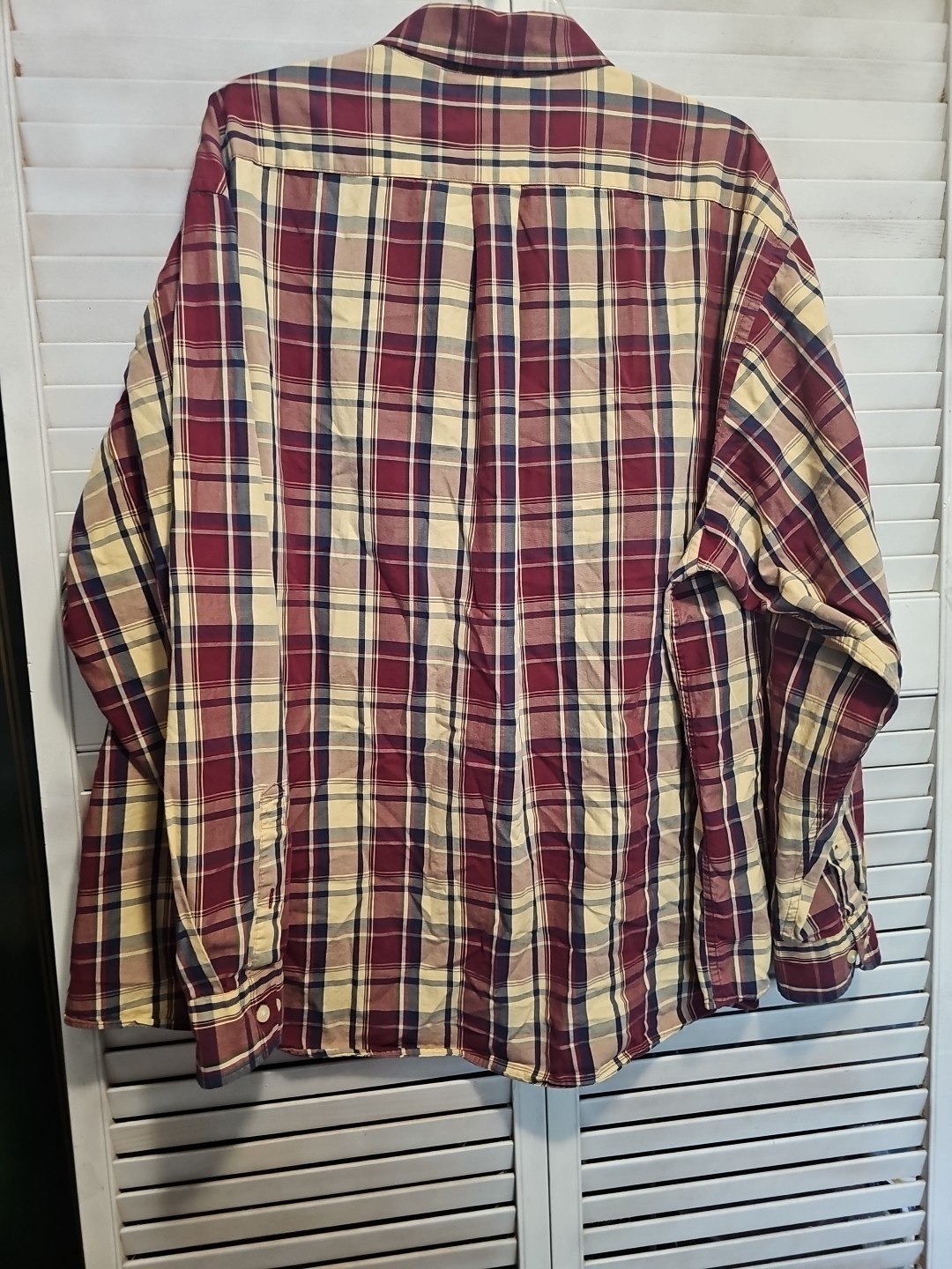 Roundtree And Yorke Casuals Mens XXL Plaid Long Sleeve Shirt