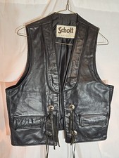 Vintage Schott leather Vest Rancher Western Harley size Medium