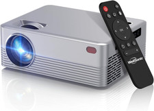 Smart Projector with Wifi and Bluetooth, Native 1080P Support Mini Projector, Bu