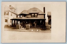 1911 House View Scene Street Asbury Park New Jersey NJ RPPC Photo Postcard