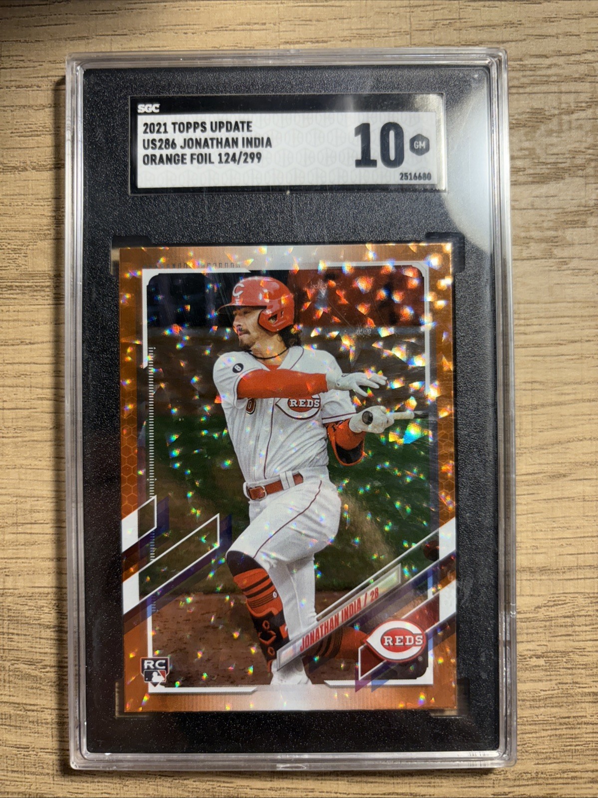 2021 Topps Update Series - Jonathan India #US286 Orange Foil /299 (RC)