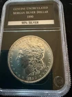 1890-P Uncirculated Morgan Silver Dollar In Slab Coin From Private Collector