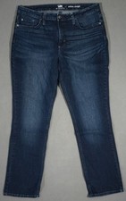 WF11430 VERY COOL  LEE  RIDERS MIDRISE STRAIGHT LEG WOMENS BLUE JEANS sz14 M