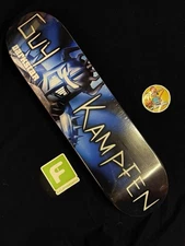 RARE Darkstar Guy Kampfen Pro Model VINTAGE Skateboard Deck Blue Warrior 8.0