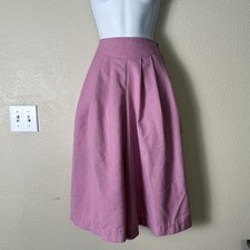 Georgy Pink High Waist Pleated Shorts 1970s Size 10 26 Waist Vintage Retro