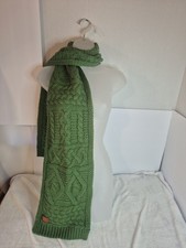 Unisex Cable Knit Green Scarf Winter Accessory Fashion Chunky Acrylic