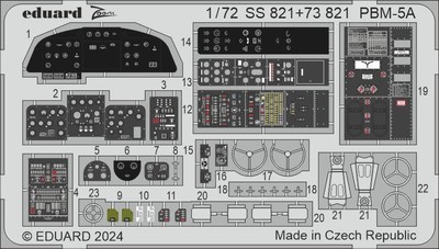 Eduard Zoom 1/72 Ss821 Martin Pbm-5A Mariner Interior For Academy Kits