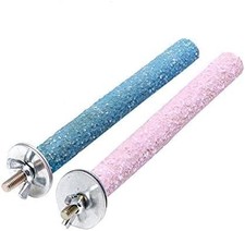 2 Pcs Bird Perch Stand Toy Wood Parrot Perch Stand Grinding Claw Sticks Sanded