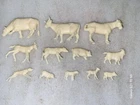 Lot of 12 Marx Farm Animals Cream Color Cow Horse Pig Dog Sheep Goat Lot 2