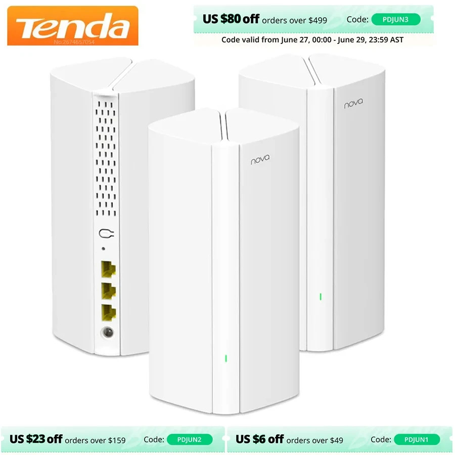 Tenda AX3000 WiFi6 Mesh System EM/MX12 Wireless Router Wi-Fi6 Mesh WiFi Router