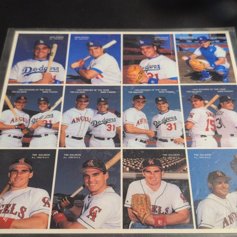 Mother's Cookies Uncut Sheet 1993 MLB Rookies of the Year #3/4 Piazza