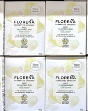 4 x Florena Skin Care Cleansing Bar Fermented Jasmine & Angelica Oil Natural 90G