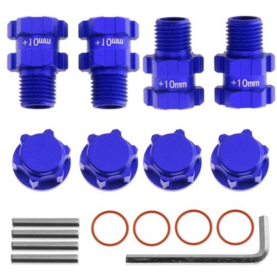 4Pcs Blue 14mm to 17mm Wheel Hex Hub Adapter For Granite 4X4 3S BLX AR102666