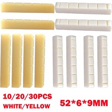 10/20/30Pcs White/Yellow BONE Nut 52mmx6mmx9mm For Classical Guitar Luthier NEW