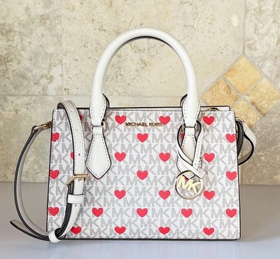 Michael Kors Sheila SM Satchel Shoulder Bag + Wallet MK Light