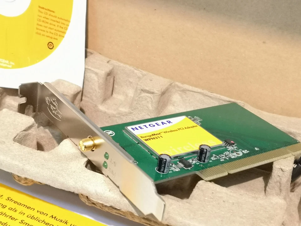 NETGEAR RangeMax Wireless - G , PCI Adapter WPN311 GR , 108 Mbit/s - Bild 3 von 4