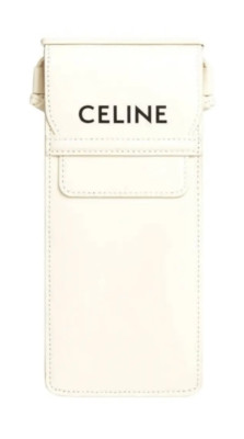 Celine authentic off white leather phone case carrier