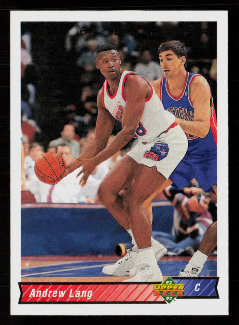 Andrew Lang 1992-93 Upper Deck #331 Philadelphia 76ers Basketball Card