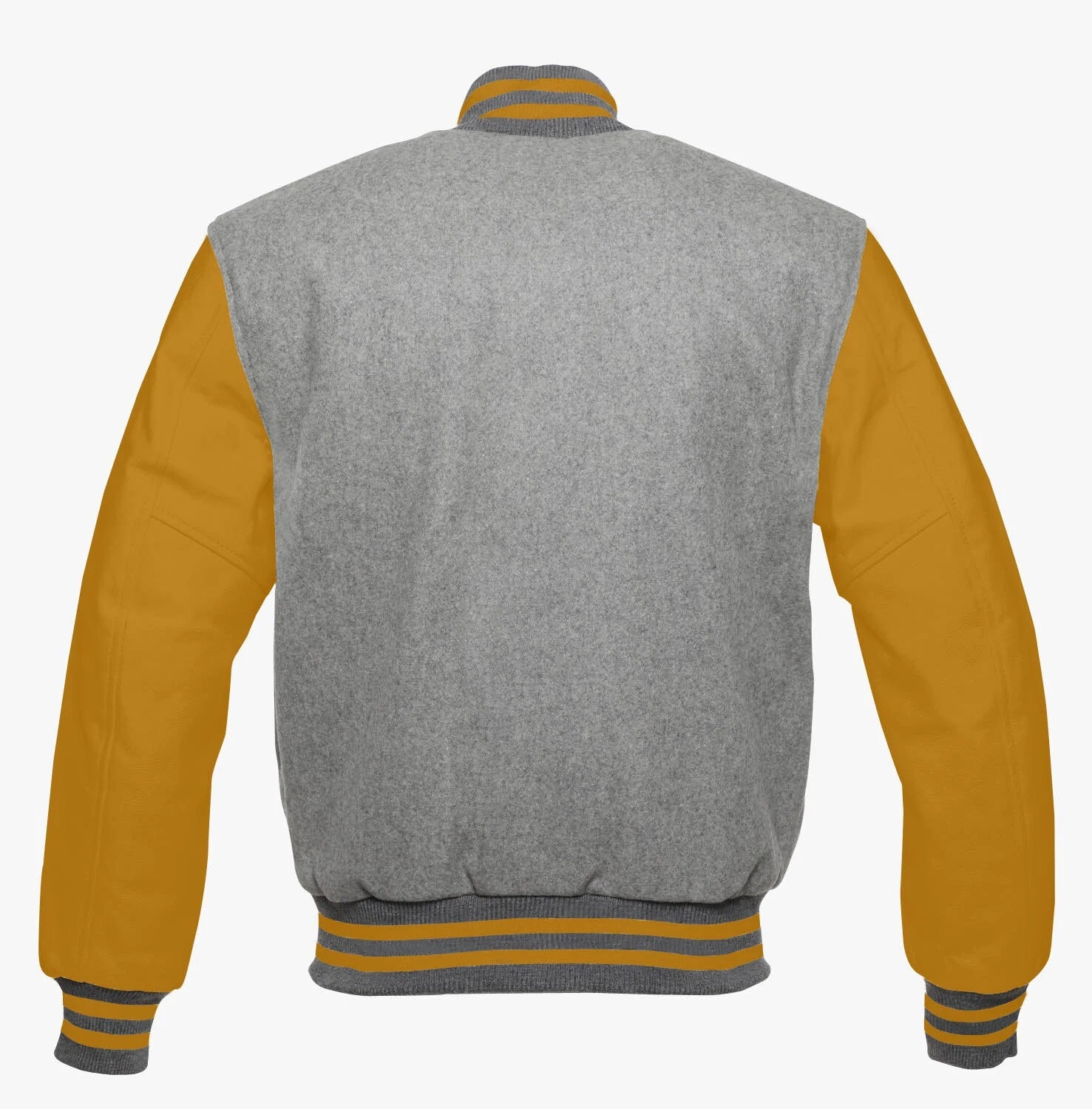 Letterman Style Vasity Jacket Men Wool Snap Closure Leather Sleeves - product detail image 14