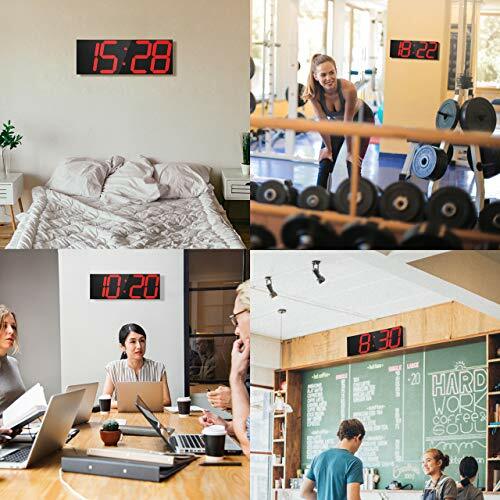 Jumbo Digital Led Wall Clock Multifunction Large Calendar Alarm Thermometer