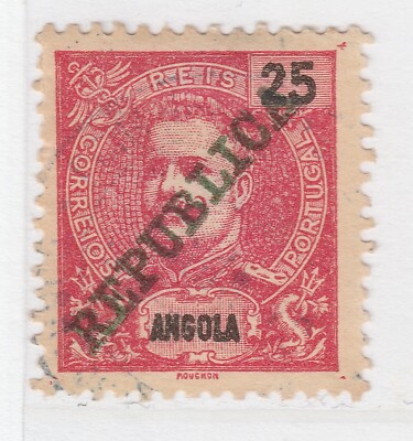 Portugal Kolonie Angola 1911 Republica 25r gebrauchte Briefmarke A23P15F12216