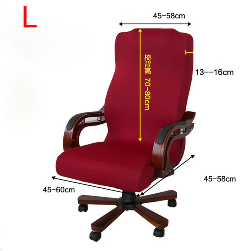 Capa para cadeira de escritório computador decoração para casa elastano assento giratório antimacassar* - Imagem 3 de 4