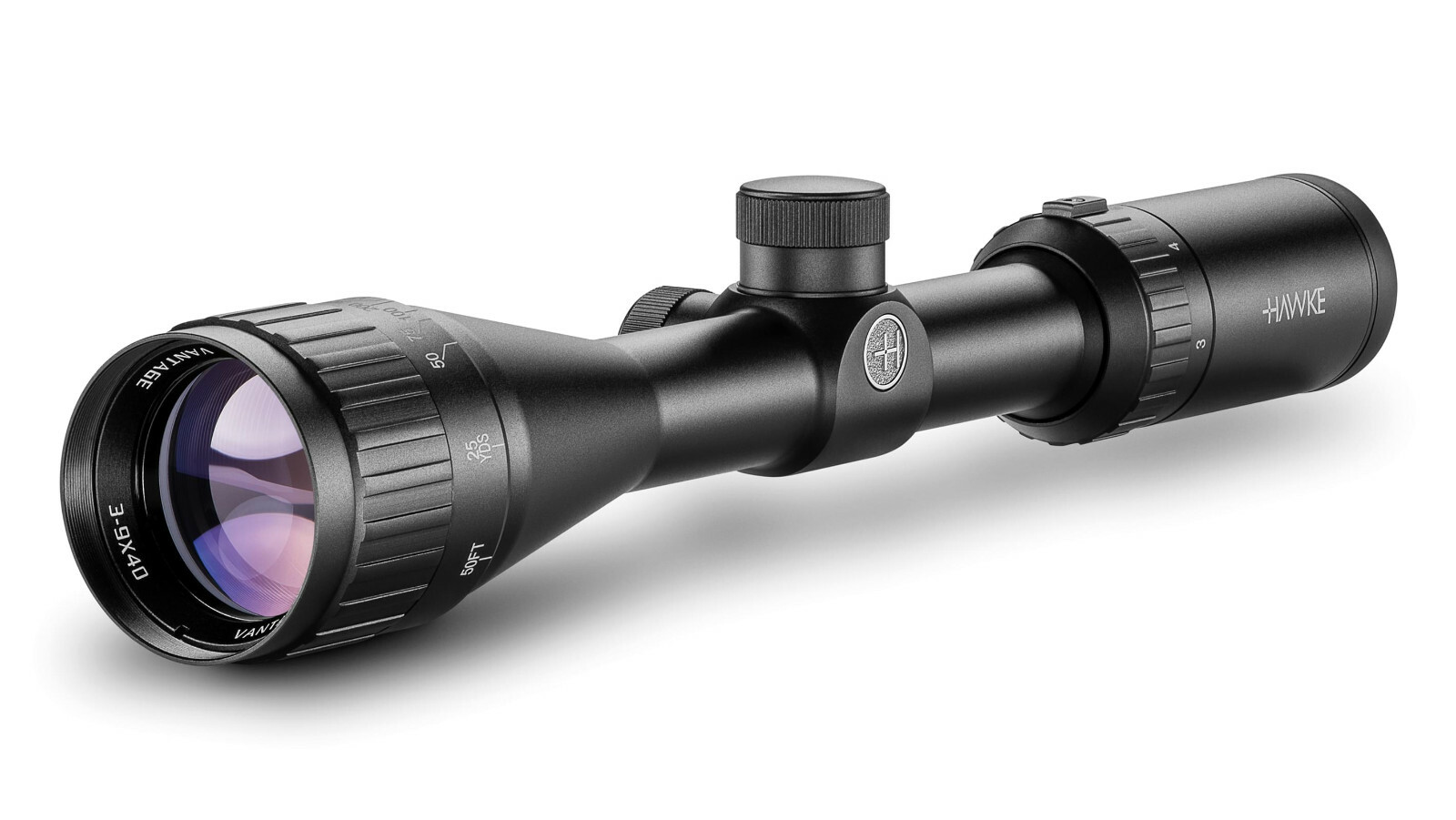 Hawke Vantage 3-9x40 AO PX 1"" Mil Dot Telescopic Rifle Scope Sight 14123