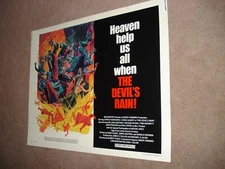 THE DEVIL'S RAIN! Original 1975 Half-Sheet - William Shatner & Ernest Borgnine