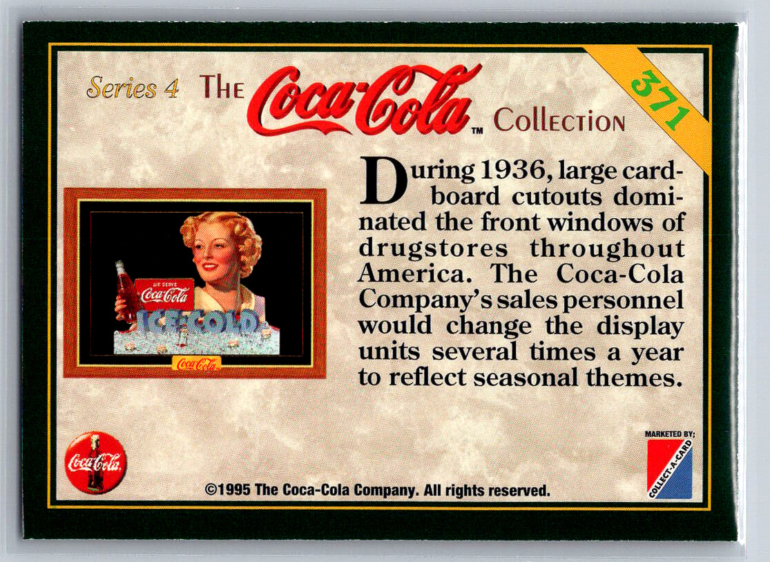 371 ice cold Series 4 1995 Collect-A-Card Coca-Cola Collection