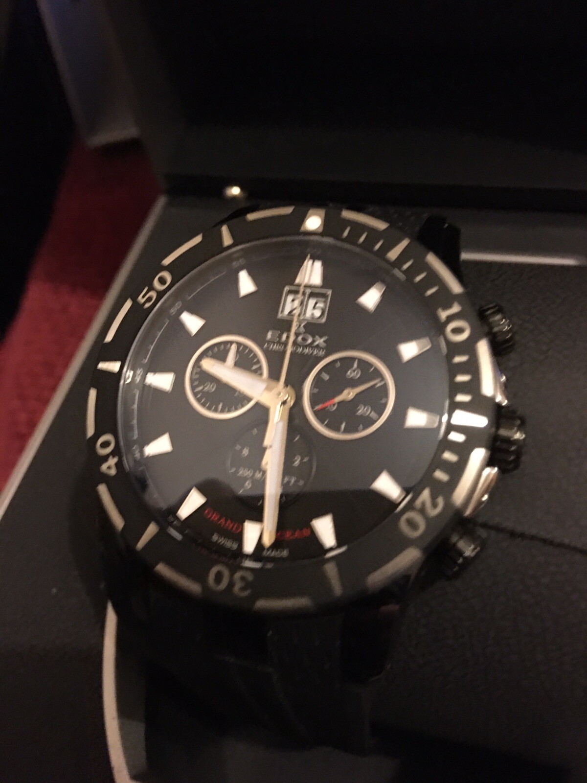 Mens EDOX Grand Ocean Chronograph Quartz Watch (Full Set) 10022 eBay