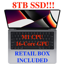 NEW MACBOOK PRO 14" M1 PRO 10C CPU 16C GPU 8TB SSD 16GB RAM MSRP 3199 w/ BOX