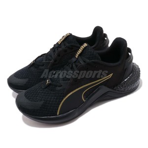 puma black and gold running shoes