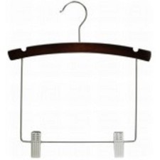 Only Hangers 10" Walnut Wooden Baby Display Hanger Box of 25