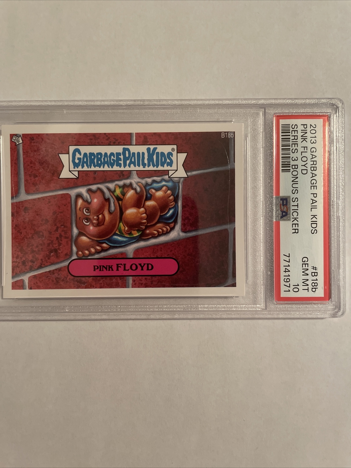 2013 Topps Garbage Pail Kids Series 3 Bonus Sticker #B18b Pink Floyd front