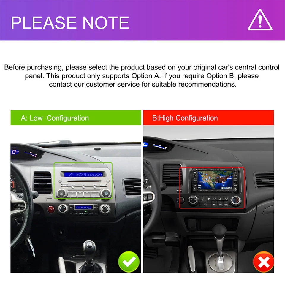 Para Honda Civic 2006-2011 Apple CarPlay Auto Android 15 Coche Radio Estéreo Wifi Foto 4 de 4