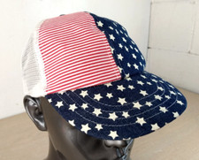 STARS STRIPES USA ADJUSTABLE YOUTH SNAPBACK BASEBALL HAT/CAP, NAVY/ED/WHITE