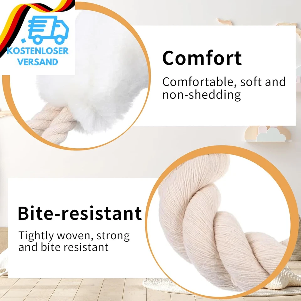 2 Stück Baumwolle Türkordel Klemmschutz Für Türen,Türklinken Schutz,Tür Stopper  - Bild 3 von 4