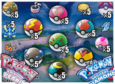 Pokémon Brilliant Diamond e Pokémon Shining Pearl, Bónus Poké Balls, Website oficial