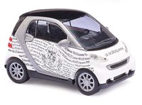 Spur H0 M: 1:87 Busch 46125 Smart Fortwo 07 »Polizei Luxembourg« Neu Ovp
