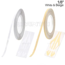 1/8" 3mm White & Beige Pinstriping Pin Stripe DIY Line Vinyl Tape Decal Sticker