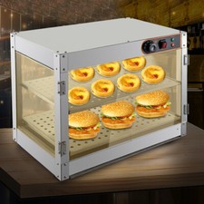 Warmhaltevitrine 2 Etagen Heiße Theke Speisenwärmer Warmhaltetheke 800W 30-85°C!