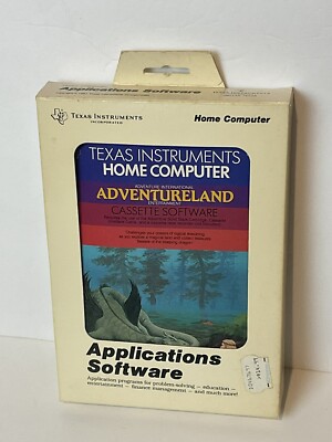 Vintage Software Adventureland by Texas Instruments for TI-99/4 1981