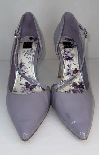 Whitehouse Black Market Sabrina Cool Wisteria Patent Leather Stilettos 10m - Picture 5 of 6