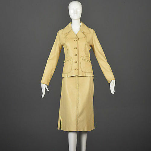 XS 1970s North Beach Leather Jacket Skirt Numbered Separates XS 1970s North Beach Leather Jacket Skirt Numbered Separates