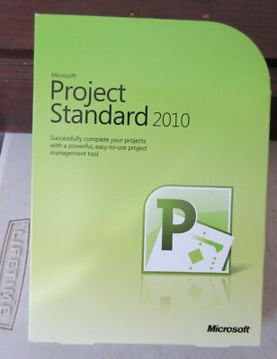 MICROSOFT PROJECT STANDARD 2010 DVD + product keY IN ORIGINAL RETAIL BOX 