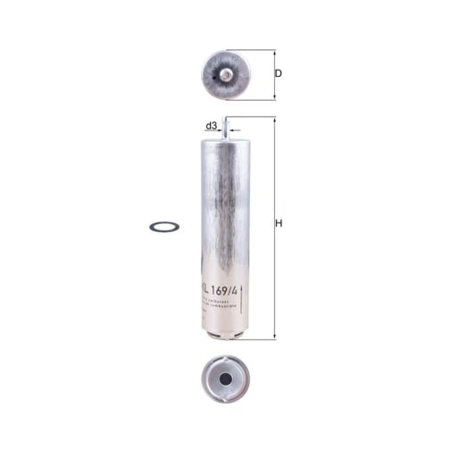 BMW 1 5 6 7 Series X3 X5 X6 2.0 2.5 3.0 Diesel Fuel Filter MAHLE KL169/4D - Image 2 of 4