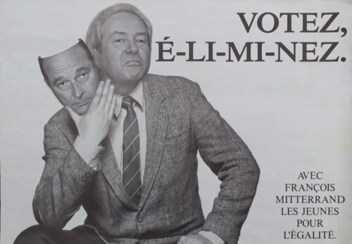 Affiche Votez éliminez LE PEN MITTERRAND Socialiste PS mai 68 70x100cm 1153 - Photo 1/1